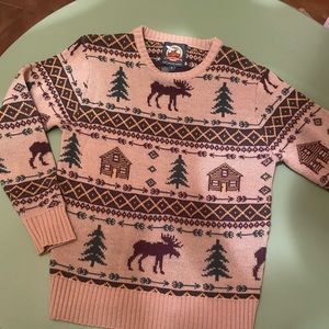 Kiel Patrick James Cozy Cabin Moose Sweater